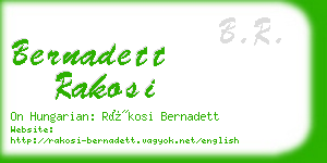 bernadett rakosi business card